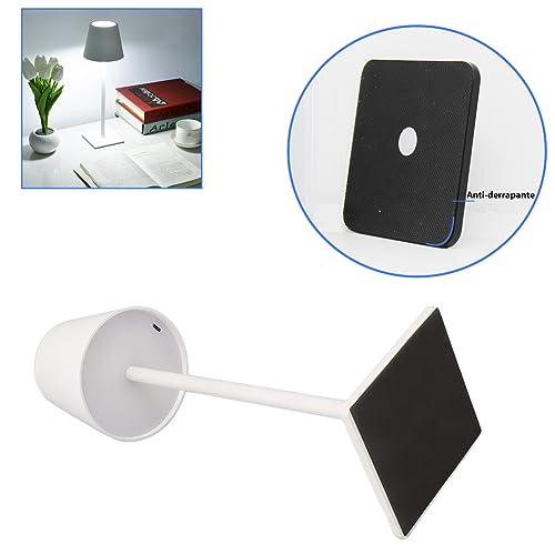 Luminária Abajur Mesa Led Touch Dimerizável S/Fio Portátil Recarregável Lâmpada 3 Toque Branco Quent