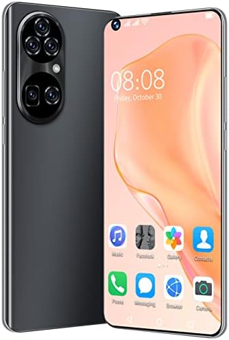 P50pro+ Android 11 Ten-Core Cheap and Good Cell Phones 8GB + 256GB 5G Cell Phone 7.0 Inch 19: 9 Screen Smartphone Face ID Dual SIM,Black,Large