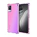 Produktbild Dedux Hülle für vivo V21 4G / V21 5G Handyhülle, Verstärkung mit Vier Ecken, Transparent Farbverlauf TPU Schutzhülle Case (Rosa/Violett)