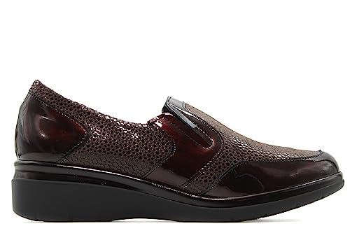 PITILLOS - 5310 Marrón - Zapato mocasín de Piel, con cuña, Suela de Goma, para: Mujer Color: Marron Talla:38