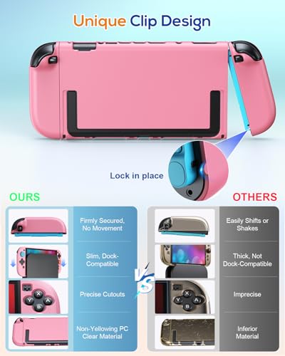 Image of WAXITY Dockable Protective Case for Nintendo Switch 2-Pink