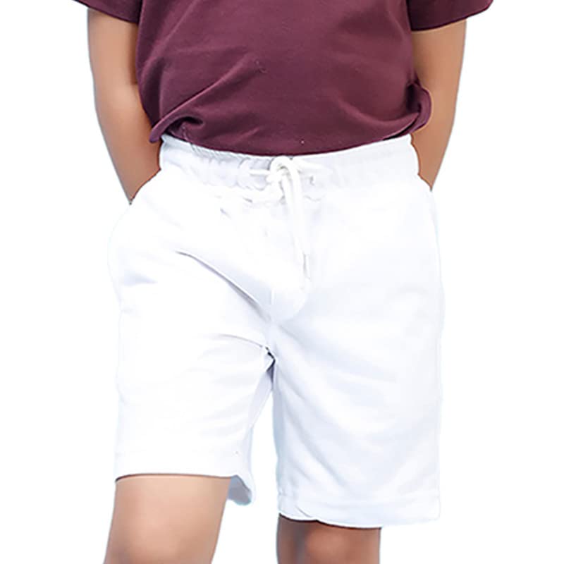 Image of Nusyl Solid & Printed Cotton Blend Shorts for Boys | Comfortable Casual Shorts | Soft Breathable Fabric with Elastic Waistband | Relaxed Fit | 2-16 Years | Multiple Colors