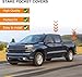 Pack-2 for Chevy Stake Pocket Covers, Truck Rear Holes Caps Bed Rail Holes Plugs Covers Fit for Silverado/GMC Sierra 1500(2019-2024), Sierra 2500/3500HD(2020-2024). (White)