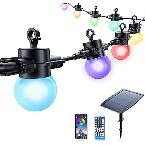 Guirnalda Luces Exterior Solar 12xG45 RGBW Multicolor LED Cover