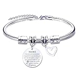 QTQTLP Regalo Pulsera para Mamá Pulsera Mamá personalizada día de la Madre Regalo original，pulsera mamá e hija Regalo de cumpleaños para mamá，Regalo para mi mamá de Navidad (3)