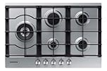 Samsung 5 Burner Gas Hob NA75D3030AS/EU with Cast Iron Grates, Stainless Steel