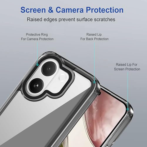 Image of Zapcase Back Case Cover for Vivo V60e | Compatible for Vivo V60e Back Cover | Case Cover with Camera Protection | (TPU + PC | Translucent Black)