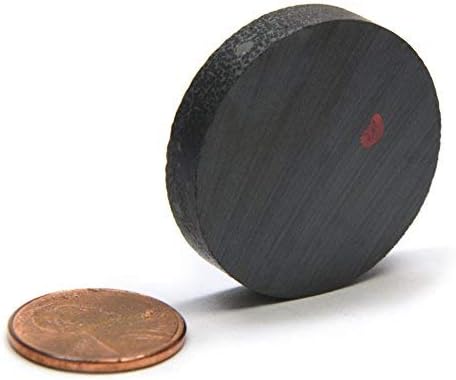Ceramic Magnets Disc 1.26" x 1/4" Grade 8 for Crafting, Science and School Projects, Magnetic Therapy and Theraputic Magnets - Box of 50