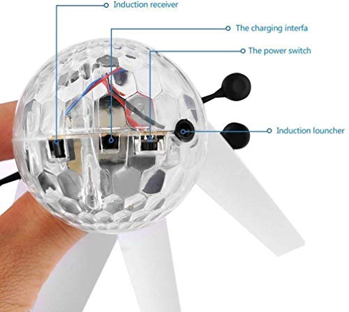 UTTORA Flying Ball, Kids Toys RC Infrared Induction Helicopter Airplane Fun Gadgets Mini Drone Flying Toys with Flashing LED Lights for Kids Adults