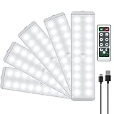 DAKOMM LED Closet Light with Remote, 20 LED Rechargeable (White Light-5Pcs)