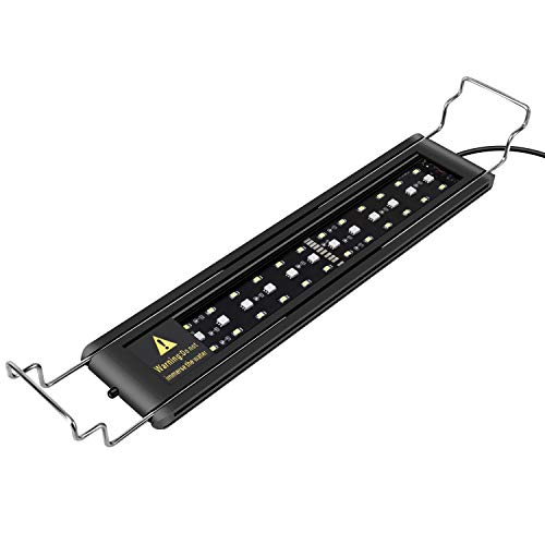 IREENUO Eclairage Aquarium, Spectre Complet Lampe Aquarium avec Support Réglable en Longueur, Lumière Rampe LED pour Aquarium de 30-50 CM (7W)