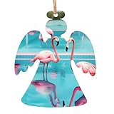 6 adornos de Navidad de madera con agujeros, adornos de madera para pintar...