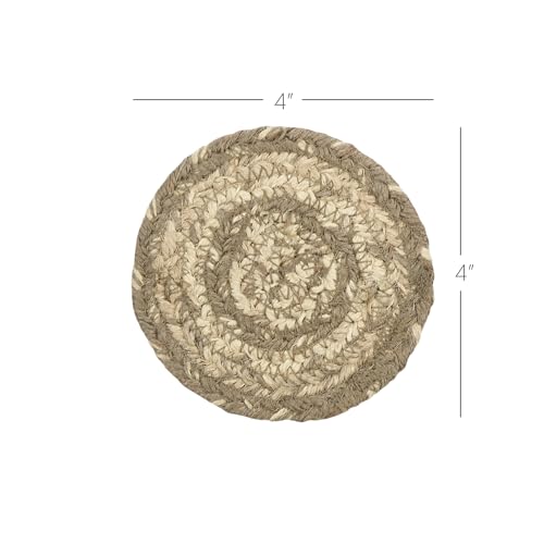 VHC-Brands-Cobblestone-Coasters-Tan-Grey-White-Jute-Blend-Round-Circle-Set-of-6-Coasters VHC Brands Cobblestone Coasters Tan Grey White Jute Blend Round Circle Set of 6 Coasters