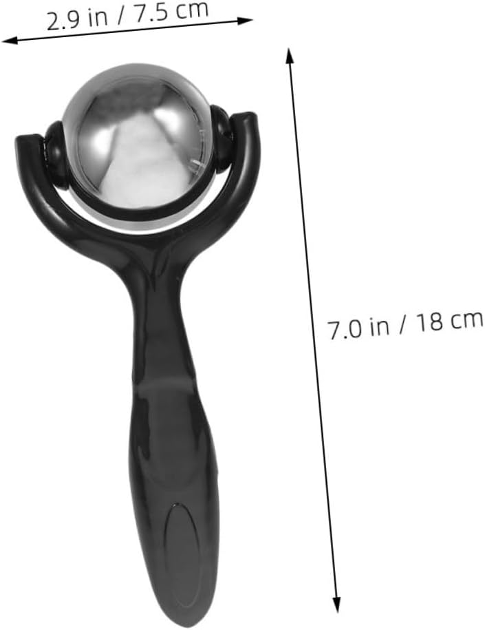 Stainless Steel Massage Balls Set 2pcs with Ergonomic Handles, Cold Roller Manual Massage Kit for Deep Tissue Muscle Relief, Handheld Palm Massager for Home Office and Travel Use