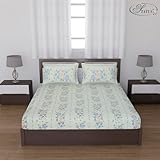 Status Contract -Cotton Rich Double Bedsheet with 2 Pillow Covers for Bed Room, Home, Hotel-120 GSM...