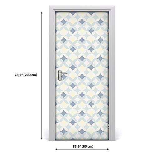 Papier peint sur la porte géométrique rétro Coloray Magic-Stick 85x200cm
