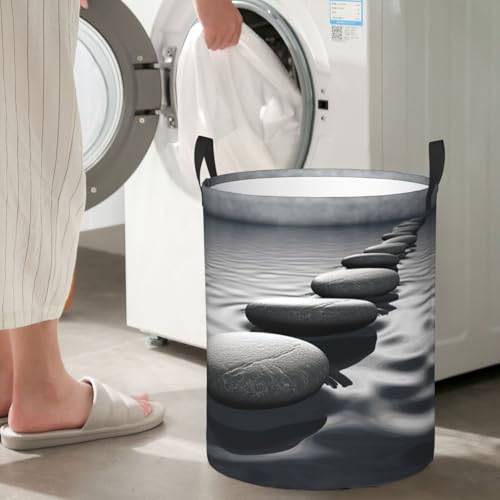 Panier à linge de qualité supérieure en tissu imperméable et résistant gris - 8