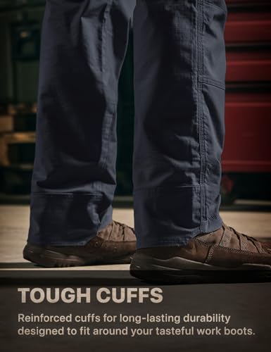 Image of CQR Men's Quick Dry Work Pants, Water Resistant Outdoor Tactical Pants, Lightweight Stretch Cargo Hiking Pants