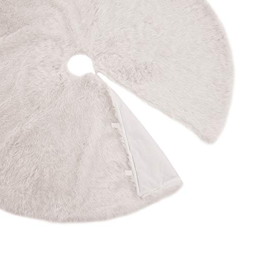 Christmas Tree Skirt - Xmas Tree Skirts White Snow Luxury Faux Fur - 30 Inch Round For Under Tree Decorations ( 30 Inches) #TOP2