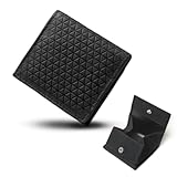 小銭入れ メンズ 本革 エスニック レザー ボックス型 コインケース 薄型 コンパクトサイズ 紳士 ビジネス レディース ユニセックス S-60 (Black)