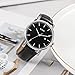 BUREI Men's Fashion Minimalist Wrist Watch Waterproof Watches Simple Ultra Thin Watches Analog Quartz Date with Brown Black Leather Strap
