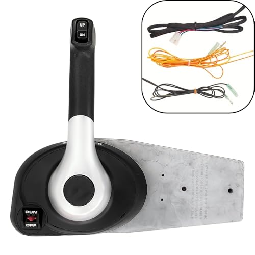 POWEROB TEC Boat Throttle Control 883710A02 Boat Control Box with 4 Pins Outboard Control Box with Emergency Lanyard for Mercury Engine