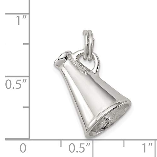 925 Sterling Silver Megaphone Pendant Charm Necklace Sport Cheerleading Fine Jewelry For Women Gifts For Her - Thumbnail 3