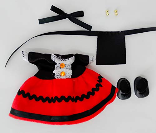 Folk Artesanía Vestido y complementos Regional típico Burgalesa muñeca Barriguitas de Famosa....