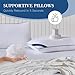 Meoflaw Pillows Standard Size Set of 4,Soft Microfiber Standard Pillows with Hollow Fiber,Hotel Quailty Bed Pillows for Sleeping 4 Pack for Back,Stomach Sleeper