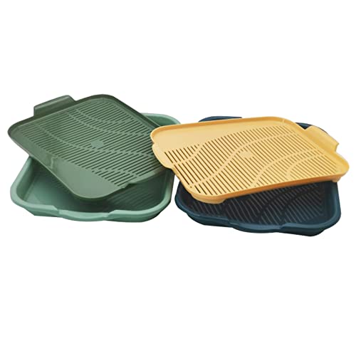 Hamiledy Rabbit Litter Box Small Animal Toilet Tray Guinea Pig Training Pan Rabbit Pan Bedding Box Bunny Potty Training Toilet For  Rats Hamster Ferret Hamster (Blue) #TOP4