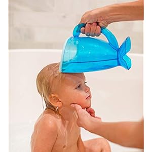 Fish Shampoo Rinse Cup for Kids | Baby Bath Pail | Tear Free Baby Rinser Pail | Three Color Choices