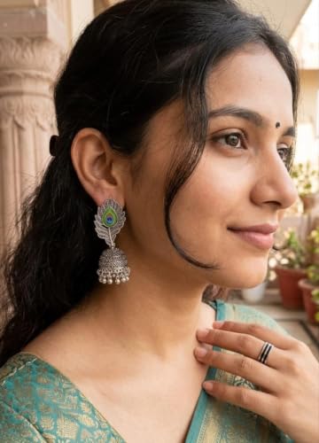 Generic Ishq-E-Jhumka Oxidized Designer Earrings Set of 16 Pack of 16 - Image 5