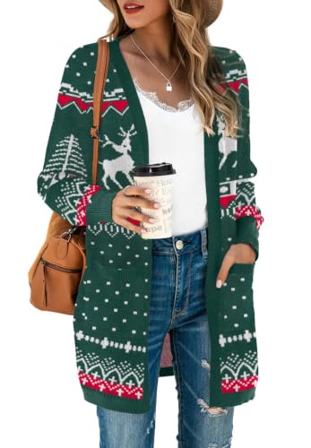 Image of TASAMO Cardigan Sweaters for Women Long Sleeve Open Front Casual Knit Fall Coat Oversized Soft Outwear with Pockets