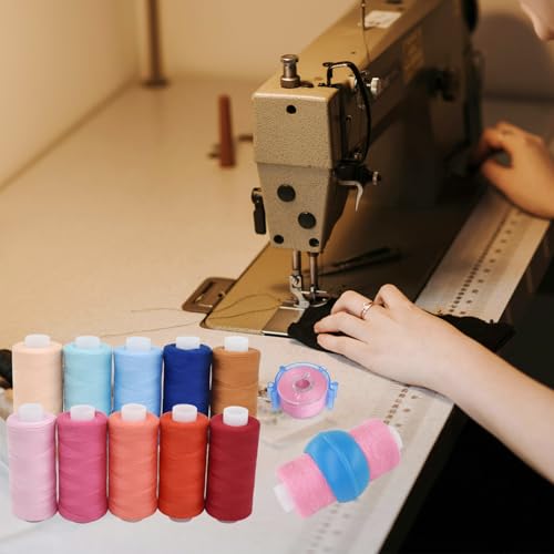 BDS-HOME Conjunto de 50 fios de costura de 25 cores com linha de bobina pré-enrolada combinando, org