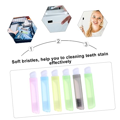 Healvian 6 Stück Faltbare Zahnbürste Tragbare Zahnbürsten mit Weichen Borsten für Reisen Ergonomisches Design für Erwachsene Vielseitig und Praktisch zur Gründlichen Zufällige Farbe – Bild 6