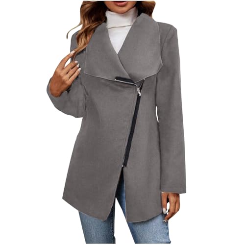 Womens Basic Jacket Outerwear for Women Long Sleeve High Neck Fleece Lined Wool Fall Winter Jackets 2025 Trendy Y2K