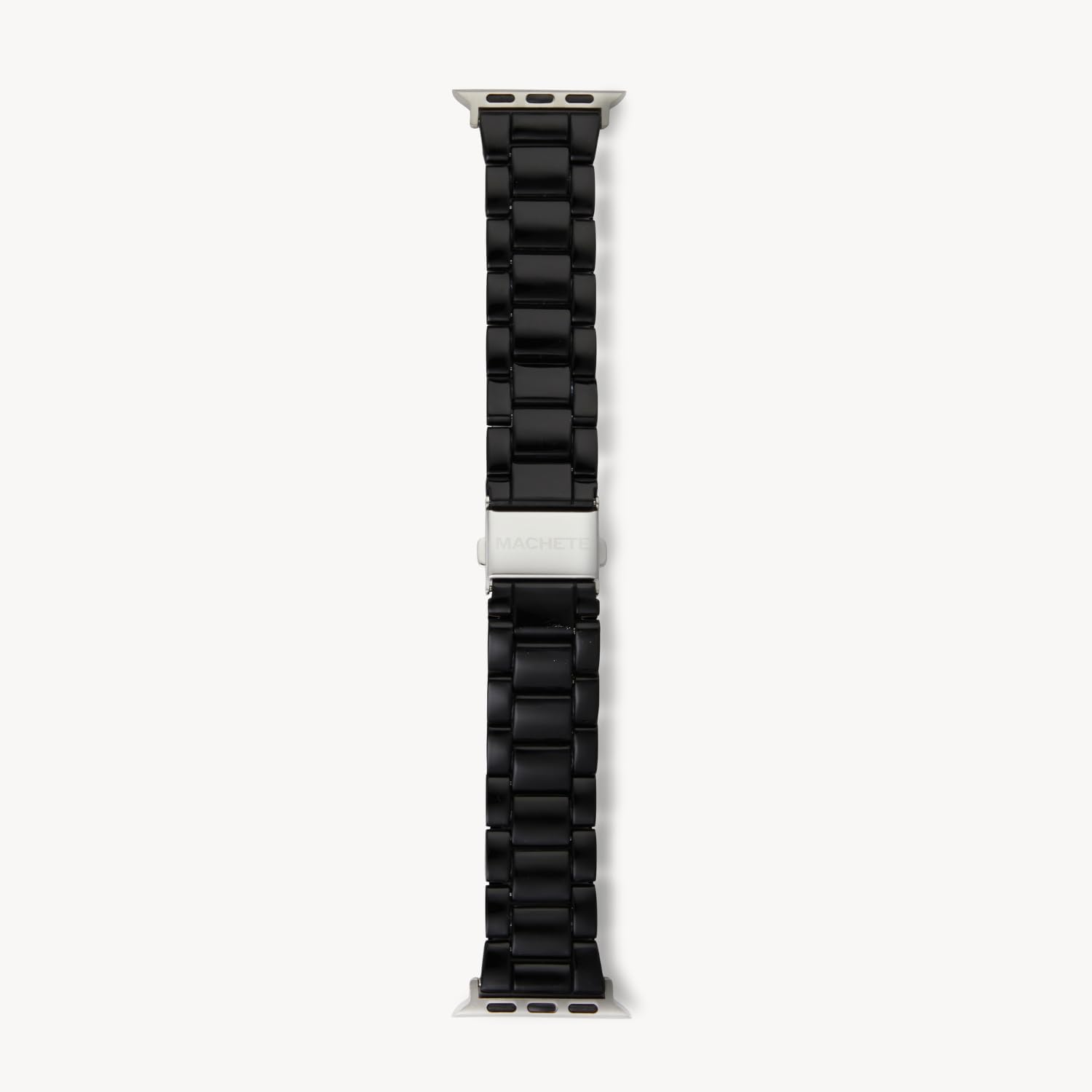 MACHETE Compatible with Apple Watch Band 38mm 40mm 41mm 42mm 44mm 45mm 49mm, Black Fashion Acetate Resin iWatch Band for SE Series 9/8/7/6/5/4/3/2/1 Ultra 2 1 Women Men
