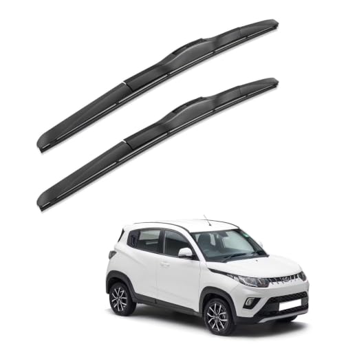 Image of Oshotto Frameless (O.E.M Type) Wiper Blades Compatible with Mahindra KUV-100 (20 inch / 18 inch)