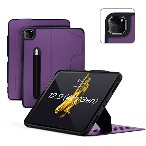 ❤ Crazy Deals ZUGU CASE Alpha Case for 2020 iPad Pro 12.9 inch (4th Gen)- Ultra Slim Protective Case - Wireless Apple Pencil Charging - Convenient Magnetic Stand & Sleep/Wake Cover (Purple)