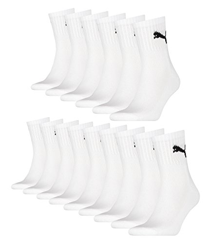Chaussettes de tennis PUMA respirantes et confortables pour le sport quotidien en lot de 15