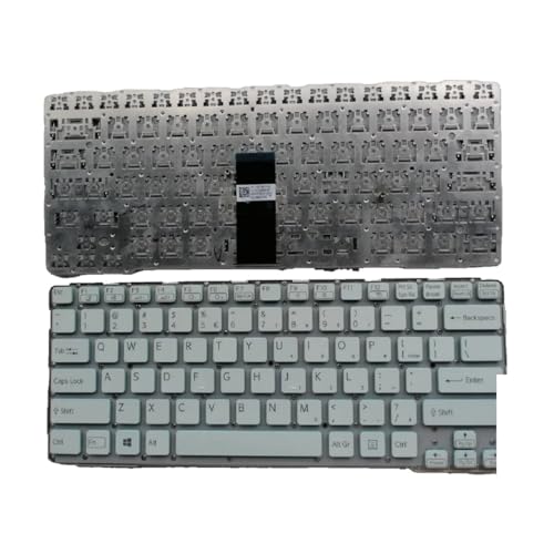 Clavier Sony VAIO SVE14 et SVS14 version US de remplacement sans rétroéclairage couleur blanc