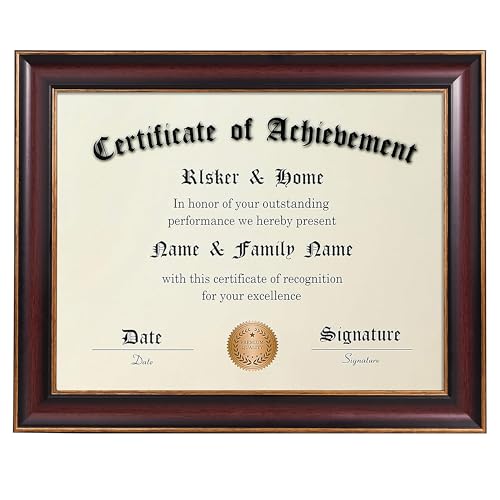 ELSKER&HOME 8.5x11 Certificate Frame - Classic Cherry Wood Color