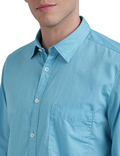 Image of Parx Men's Pure Cotton Checks Pattern Slim Fit Semi Cutaway Collar Full Sleeve Casual Shirt