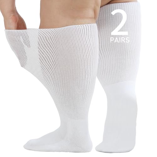 Image of Wide Diabetic Socks for Men Women, Loose Fit for Swollen Feet