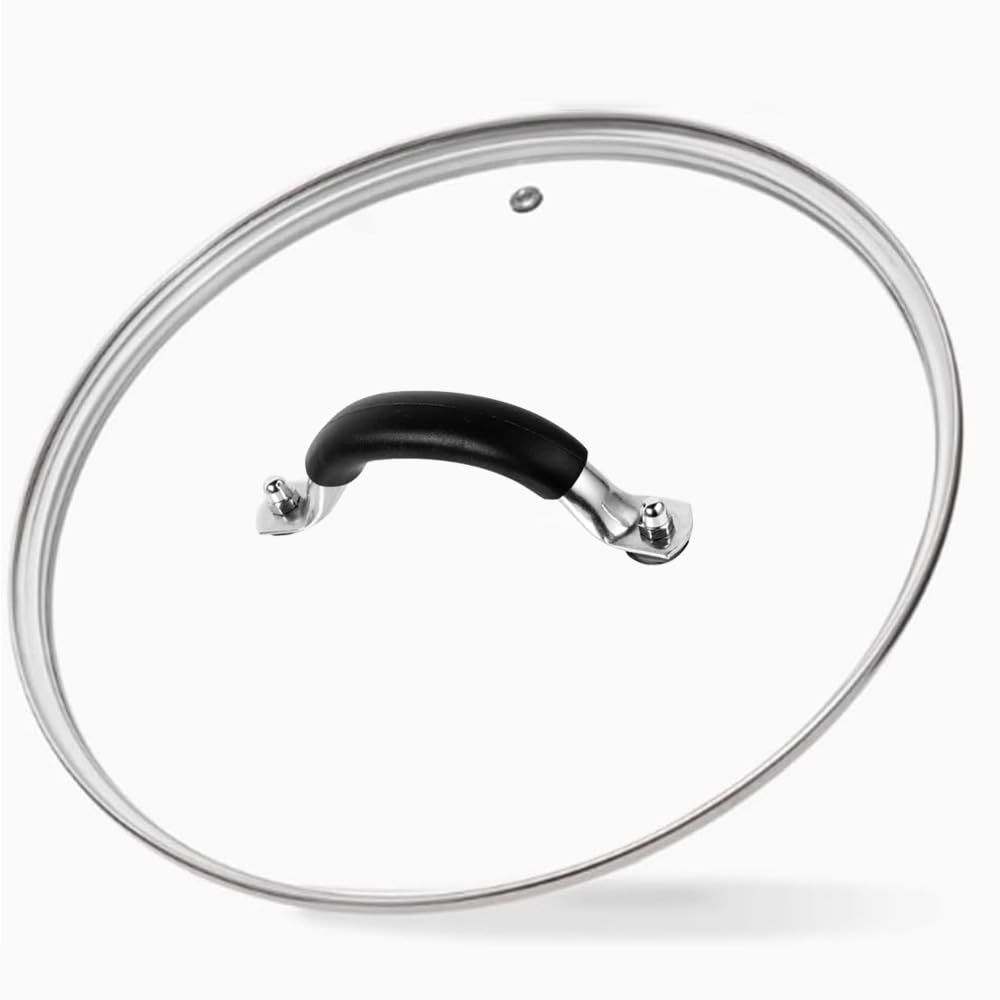 Photo 1 of 12 Inch Tempered Glass Lid for Lodge 12" Cast Iron Skillets & 7QT Dutch Ovens -Stainless Steel Handle and Rim (12 INCH LID)