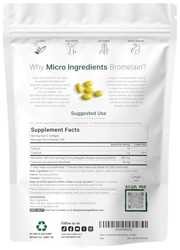 Micro Ingredients Bromelain Softgels
