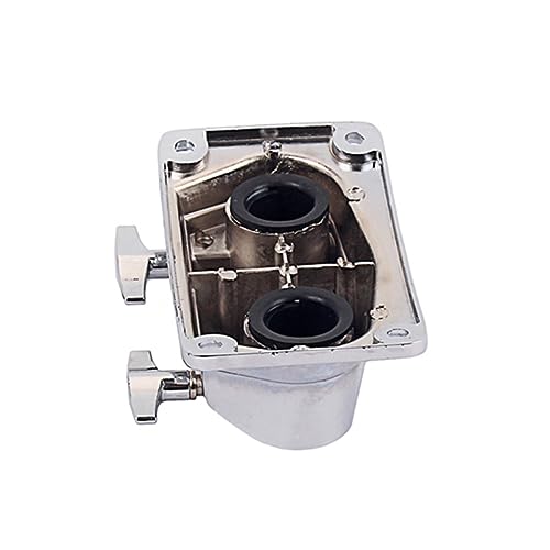 Homoyoyo Durable Double Hole Tom Cymbal Holder Clamp Lightweight Metal Base Plate Drum Mount Bracket miniatura 2