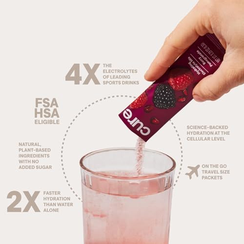 Image of Cure Hydration - Electrolyte Drink Powder Berry Pomegranate 28 Packets