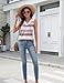 Zeagoo Womens Tops Casual Striped Summer Tops 2026 Loose V Neck Sleeveless Shirts Boho Outfits Clothes