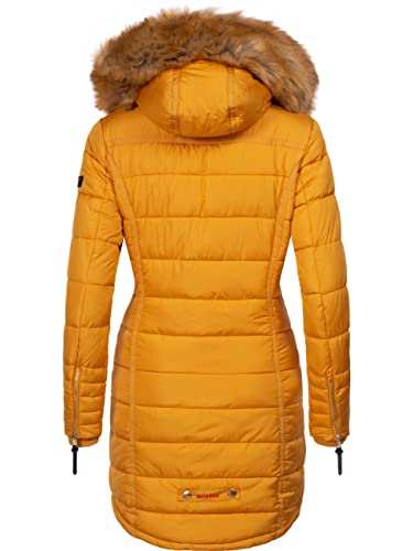 Navahoo Damen Wintermantel Papaya Gelb Gr. S